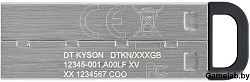 Флеш Диск Kingston 256Gb DataTraveler Kyson DTKN/256GB USB3.1 серебристый/черный