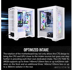 Корпус Thermaltake CTE T500 TG ARGB белый без БП ATX 3x140mm 2xUSB3.0 1xUSB3.1 audio bott PSU