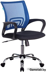 Кресло Бюрократ CH-695NSL синий TW-05 сиденье черный TW-11 крестовина металл хром