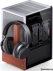 Корпус JONSBO T6 Silver без БП, боковая панель из закаленного стекла, mini-ITX, серебристый