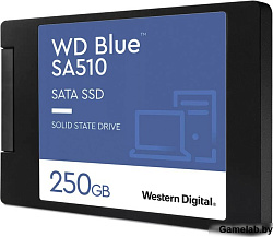 SSD жесткий диск SATA2.5" 250GB BLUE SA510 WDS250G3B0A WDC