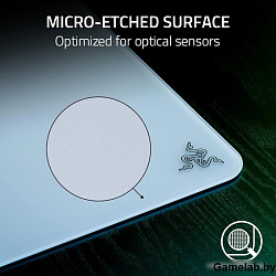 Razer Коврик Razer Atlas Premium Tempered Glass Mat White Edition