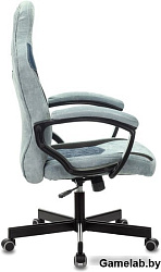 Кресло игровое Бюрократ VIKING 6 KNIGHT Fabric синий с подголов. крестовина металл