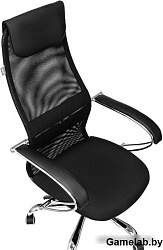 Кресло руководителя Бюрократ CH-607SL черный TW-01 Neo Black сетка/ткань с подголов. крестов. металл