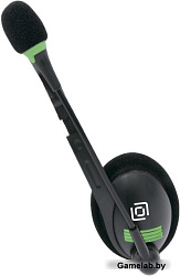 Наушники с микрофоном Оклик HS-M100 черный 1.8м накладные оголовье (1532004)