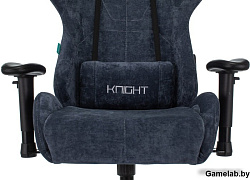 Кресло игровое Бюрократ VIKING KNIGHT Fabric синий Light-27 с подголов. крестовина металл