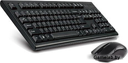 Клавиатура + мышь A4Tech 3000NS клав:черный мышь:черный USB беспроводная Multimedia