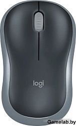 Мышь Logitech M186 черный/серый оптическая (1000dpi) беспроводная USB2.0 для ноутбука (2but)