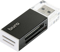 Устройство чтения карт памяти USB2.0 Buro BU-CR-3104 черный