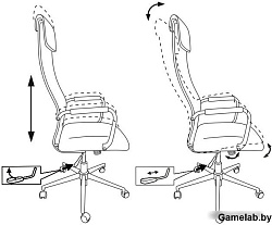 Кресло руководителя Бюрократ KB-9N/DG/TW-12 темно-серый TW-04 TW-12 сетка/ткань с подголов. крестови