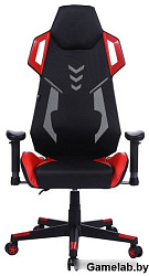 Кресло игровое Cactus CS-CHR-090BLR черный/красный эко.кожа/сетка крестов. нейлон