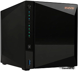 ASUSTOR AS3304T V2 4-Bay NAS/MPl/ARM64 64-bit 1.7GHz/2GBDDR4/noHDD,LFF(HDD,SSD),/1x2.5GbE(LAN)/3xUSB