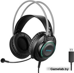 Наушники с микрофоном A4Tech Fstyler FH200U серый 2м накладные USB оголовье (FH200U GREY)