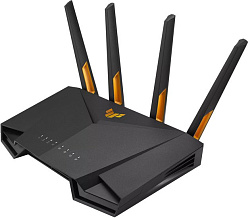 ASUS TUF-AX3000// роутер  802.11 a/b/g/n/ac/ax, до 574 + 4804 Mbps, 2,4 + 5 гГц, 6 антенны, USB; 90I