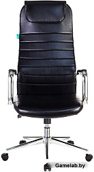 Кресло руководителя Бюрократ KB-9N/ECO черный искусственная кожа с подголов. крестовина металл хром