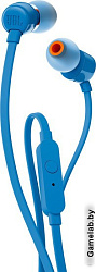 Гарнитура вкладыши JBL T110 BLU 1.2м синий проводные (в ушной раковине)