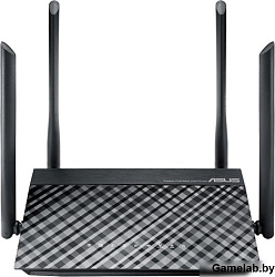 ASUS RT-AC1200 // роутер 802.11b/g/n/ac, до 300 + 867Мбит/c, 2,4 + 5 гГц, 4 антенны, USB ; 90IG0211-