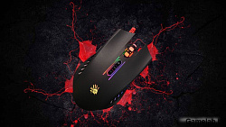Манипуляторы* Мышь A4 Bloody Q81 черный оптическая (3200dpi) USB игровая (8but)