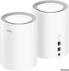 Бесшовный Mesh роутер Cudy M1800(2-Pack) AX1800 10/100/1000BASE-TX белый (упак.:2шт)