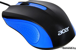 Мышь Acer OMW011 черный/синий оптическая (1200dpi) USB (3but)