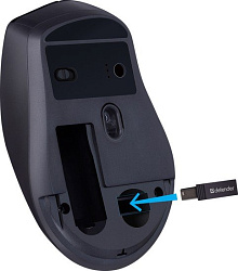 Мышка USB OPTICAL WRL MS-095 BLACK 52095 DEFENDER