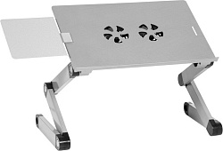 Стол для ноутбука Cactus CS-LS-T8-C серебристый 27x42см