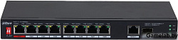 Коммутатор Dahua DH-PFS3110-8ET1GT1GF-96 8x100Mb 1G неуправляемый