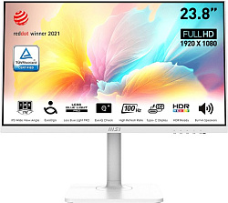 MSI Modern MD2412PW 23.8" 16:9 FHD(1920x1080) IPS Flat,1ms(MPRT),1000:1,100M:1,300nit,178/178,HDMI 1