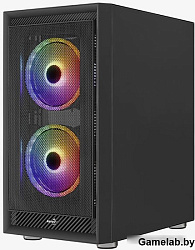 Корпус Aerocool Graphite-G-BK-v2 черный без БП ATX 3x140mm 2xUSB3.0 audio