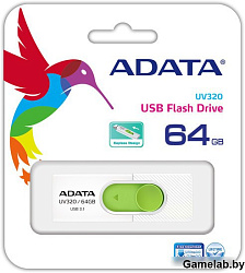 Флэш-накопитель 64GB AUV320-64G-RWHGN WH\GR ADATA