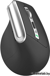 Мышь Оклик 991MW серый оптическая (2400dpi) silent беспроводная BT/Radio USB для ноутбука (7but)