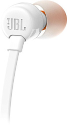 Гарнитура вкладыши JBL T110 WHT 1.2м белый проводные (в ушной раковине)