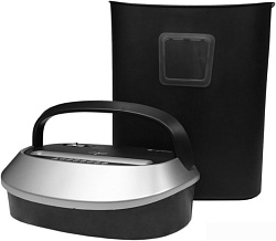 Шредер Heleos УМ30-4 черный/серебристый (секр.P-4) фрагменты 14лист. 30лтр. скрепки скобы пл.карты C