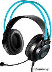 Наушники с микрофоном A4Tech Fstyler FH200U серый/синий 2м накладные USB оголовье (FH200U BLUE)