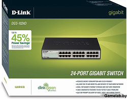 Коммутатор D-Link DGS-1024D DGS-1024D/J1A 24x1Гбит/с неуправляемый