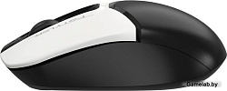 Мышь A4Tech Fstyler FG12S Panda белый/черный оптическая (1200dpi) silent беспроводная USB (3but)