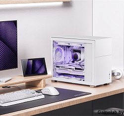 Корпус JONSBO D31 STD White без БП, боковая панель из закаленного стекла, mini-ITX, micro-ATX, белый