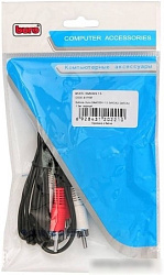 Кабель соединительный аудио Buro 2хRCA (m)/2хRCA (m) 3м. черный (BAAC024-3)