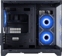 Корпус 1STPLAYER MEGAVIEW MV6-TP ARGB Black / mATX / 3x120mm ARGB fans / MV6-TP-BK-2FC7R-1FC7