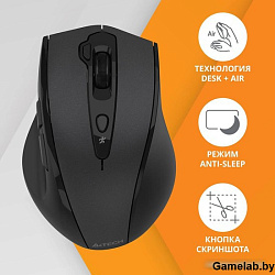 Мышь A4Tech G7-810 Air2 черный оптическая (2000dpi) беспроводная USB для ноутбука (7but)