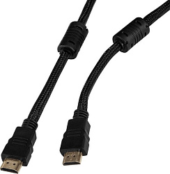 Кабель аудио-видео Buro HDMI (m)/HDMI (m) 5м. феррит.кольца Позолоченные контакты черный (HDMI-V1.4-