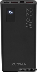 Мобильный аккумулятор Digma DGPF10A 10000mAh QC3.0/PD3.0 22.5W 5A 2xUSB-A/USB-C черный (DGPF10A22PBK
