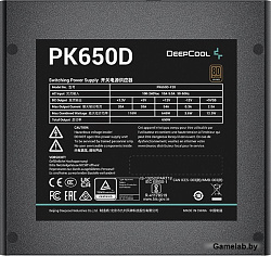 Блок питания Deepcool PK650D (ATX 2.4, 650W, PWM 120mm fan, Active PFC+DC to DC, 80+ BRONZE) RET