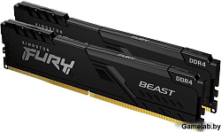 Модуль памяти DDR4 Kingston 16Gb KIT (8GbX2) 3600MHz FURY Beast CL17 [KF436C17BBK2/16]