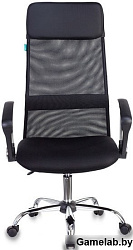 Кресло руководителя Бюрократ KB-6N черный TW-01 TW-11 сетка с подголов. крестовина металл хром