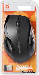 Мышь беспроводная оптическая DEFENDER Accura MM-295 черный,6 кнопок, 800-1600 dpi