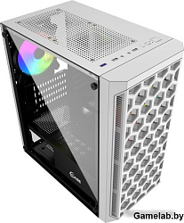 Корпус Powercase Mistral Micro T3W, Tempered Glass, Mesh, 2x 140mm + 1х 120mm 5-color fan, чёрный, m