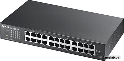 Коммутатор Zyxel GS1100-24E, 24xGE, rack 19", бесшумный