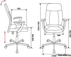 Кресло Бюрократ CH-605/BLACK черный искусственная кожа крестовина металл