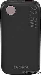 Мобильный аккумулятор Digma DGPF10B 10000mAh QC3.0/PD3.0 22.5W 3A USB-A/USB-C черный (DGPF10B22PBK)